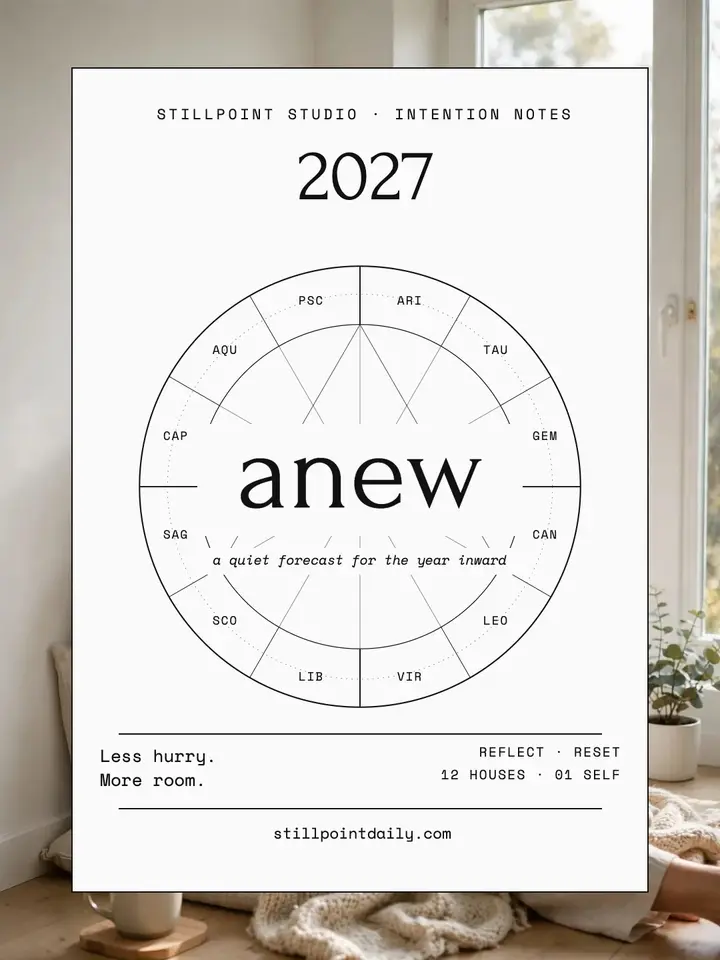 Stillpoint 2027 intention forecast portrait template
