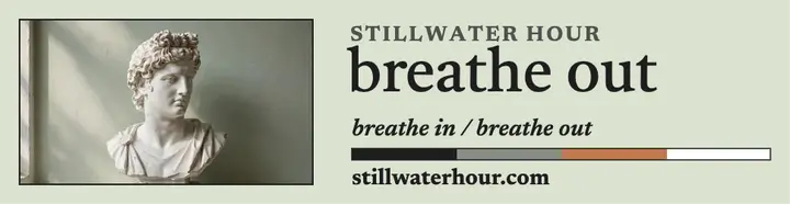 Stillwater Hour affirmation billboard: wellness billboard template