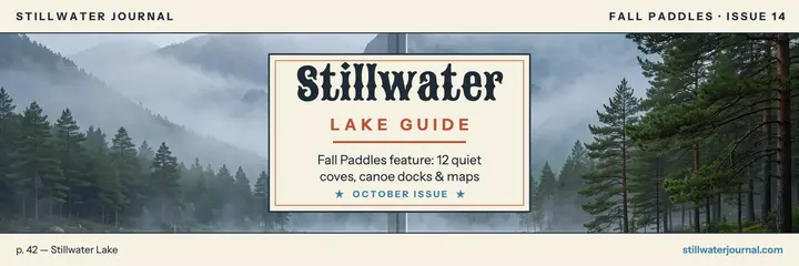 Stillwater Lake guide spread header template