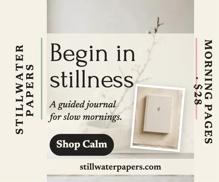 Stillwater Papers morning pages calm ad template