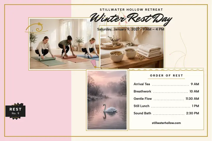 Stillwater Hollow Winter Rest Day card template