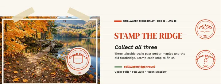 Stillwater Ridge stamp rally cover template