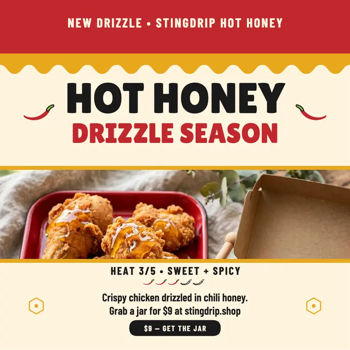 Stingdrip hot honey chicken post template