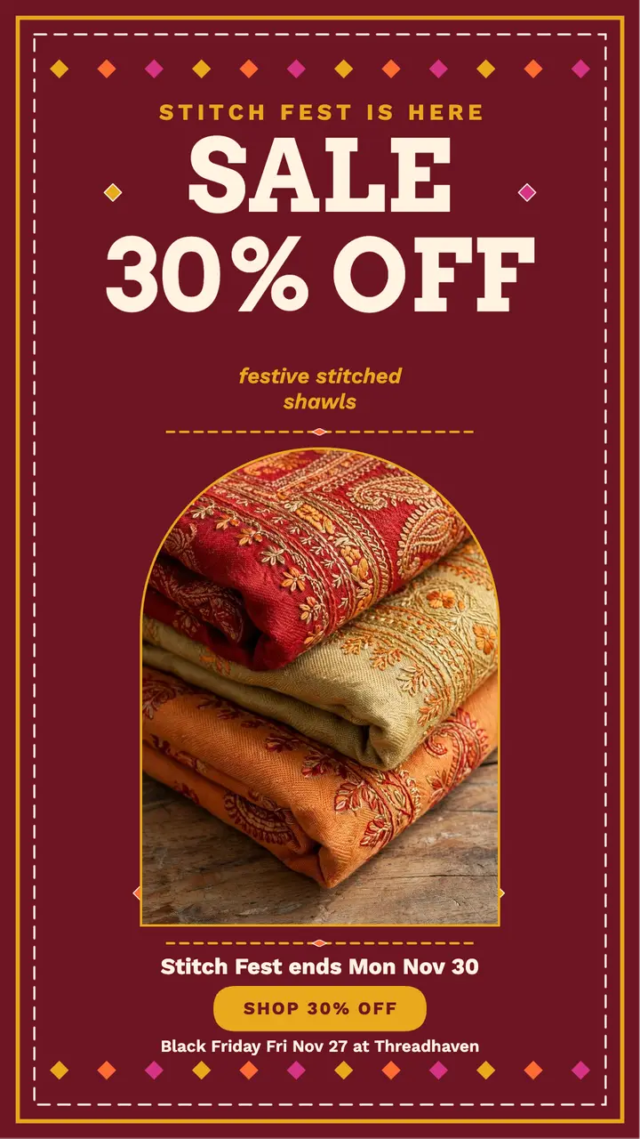 Threadhaven Stitch Fest sale story template