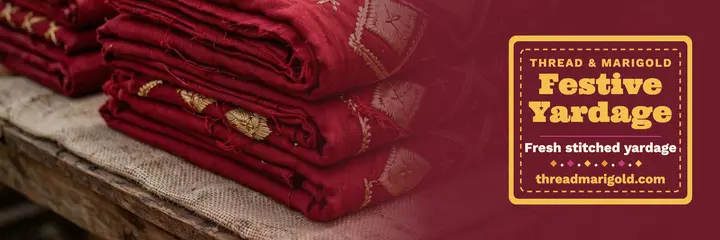 Thread and Marigold festive yardage header template