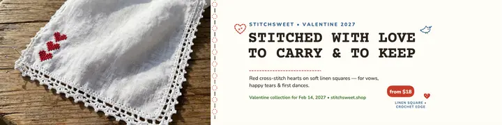 Stitchsweet stitched heart banner template