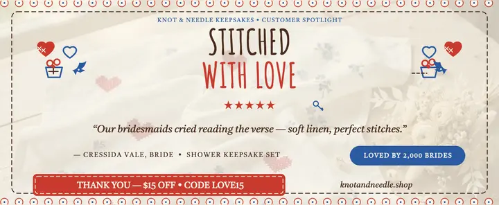 Knot and Needle stitched love voucher template