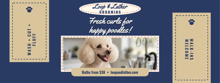 Loop and Lather poodle grooming cover template