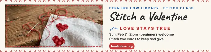 Fern Hollow stitch-a-Valentine class banner template
