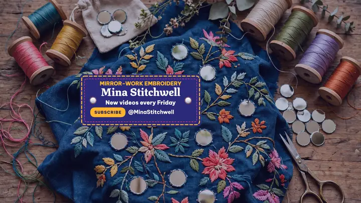 Mina Stitchwell mirror-work banner template