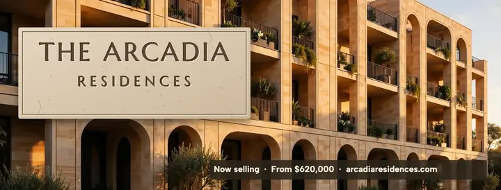 The Arcadia Residences carved stone cover template