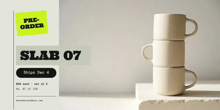 Dunnaket Ceramics stoneware mug pre-order post template