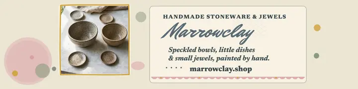 Marrowclay stoneware shop painted banner template