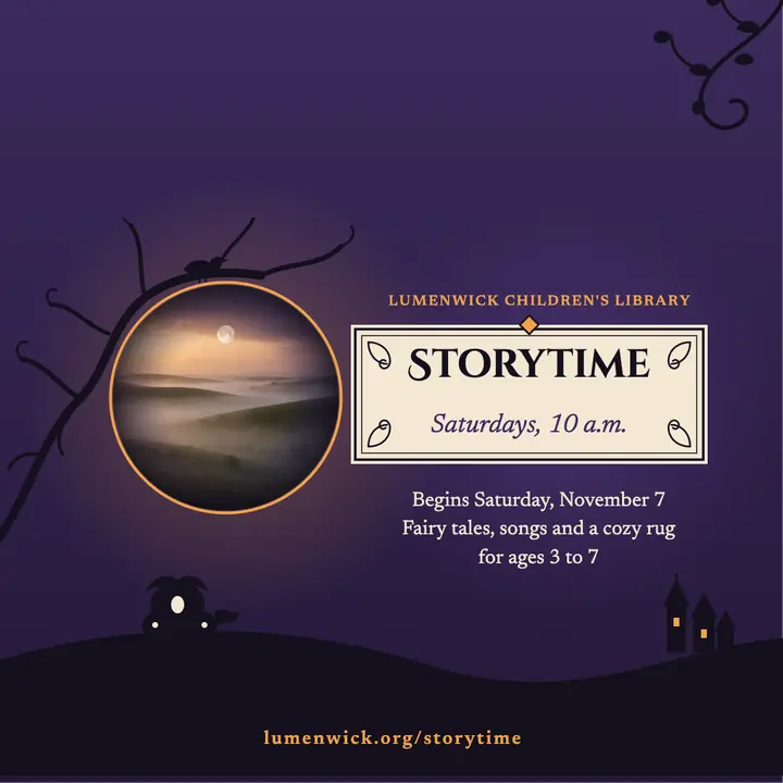 Storytime Saturdays, children's library, silhouette cut film: library storytime post template
