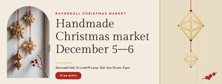 Ravnekull handmade Christmas market cover template