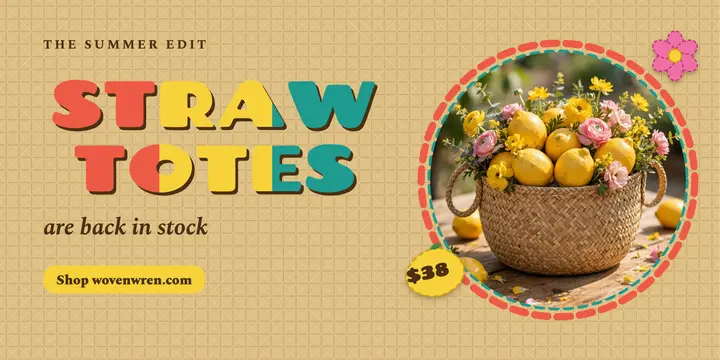 Woven Wren straw totes are back template