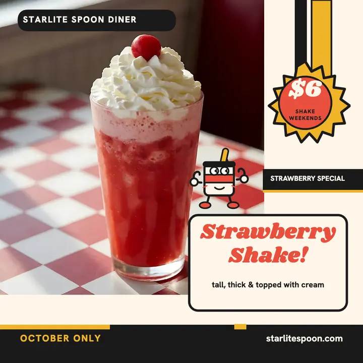 Starlite Spoon strawberry shake special template