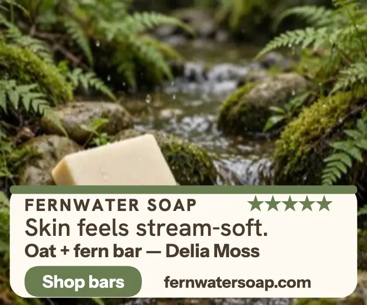 Fernwater Soap stream review ad: soap testimonial ad template