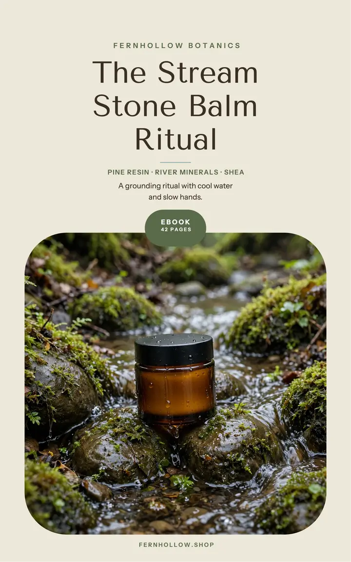 Stream stone balm ritual ebook cover: wellness ebook cover template