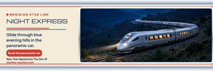 Meridian Star Line night express header template