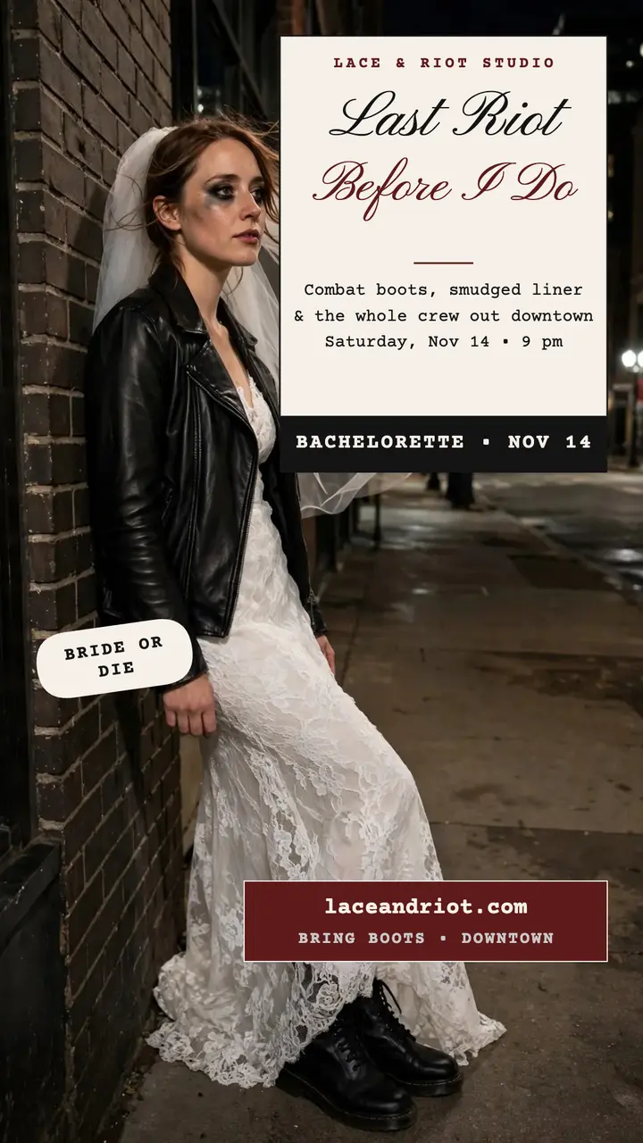 Lace and Riot bachelorette night story template