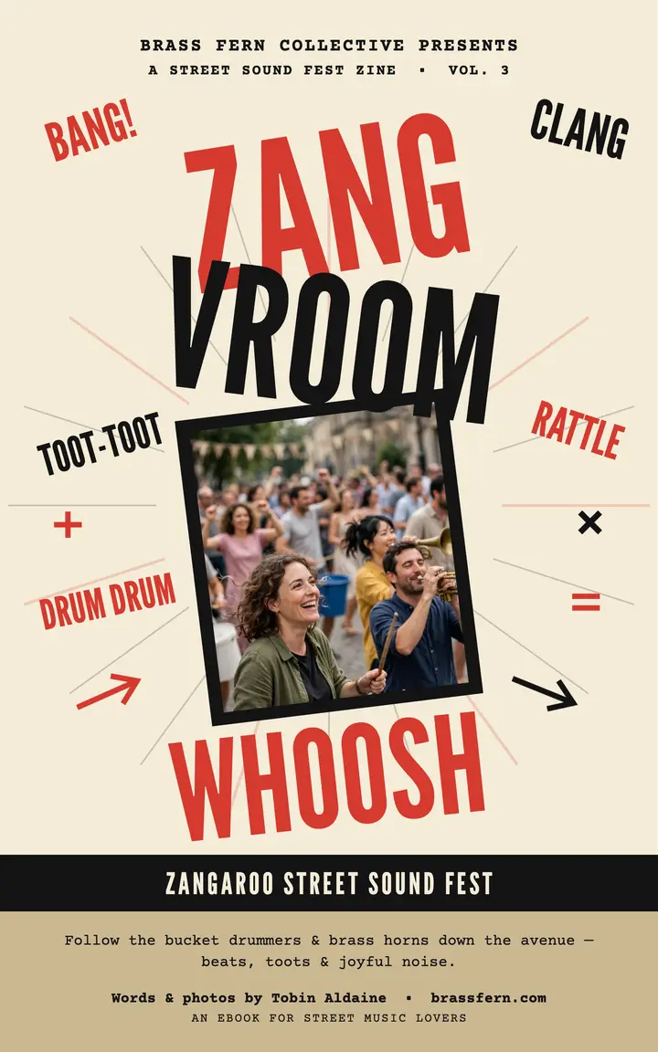 Zangaroo Street Sound Fest ebook cover: music festival ebook cover template