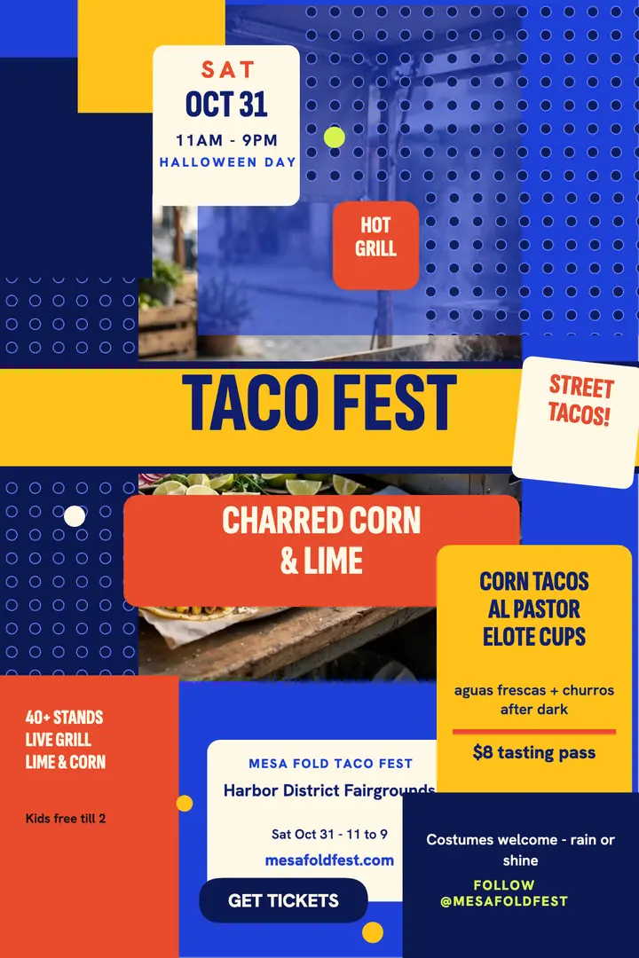 Mesa Fold Taco Fest poster template