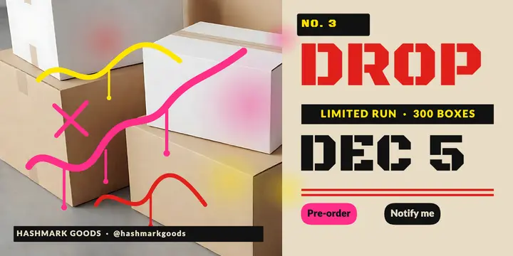 Hashmark Goods drop no. 3 post template