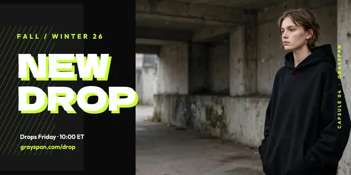 New drop streetwear post template