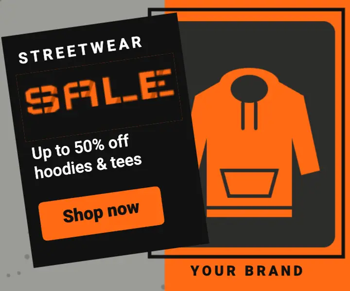 Streetwear SALE knockout ad template