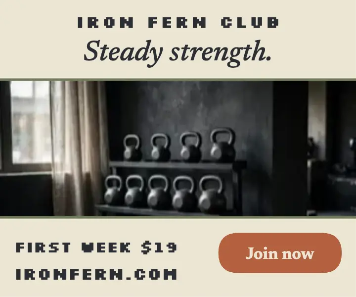 Iron Fern strength club pixel ad template