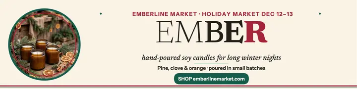 Emberline holiday candle market banner template
