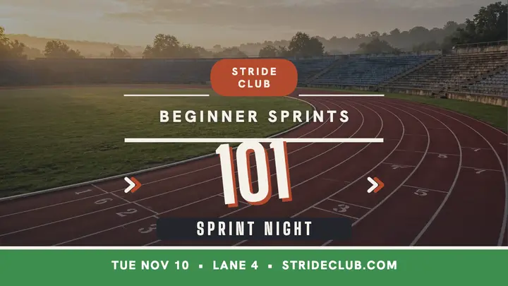 Stride Club beginner sprints thumbnail template