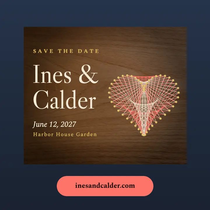 Ines and Calder save the date: save the date post template