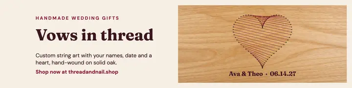 Thread & Nail wedding string art: wedding gift string art etsy banner template