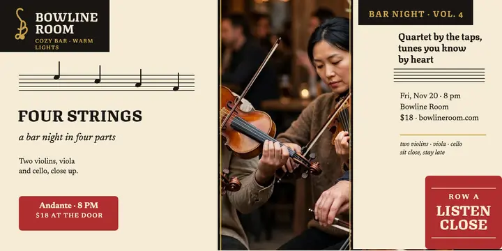 Bowline Room string quartet bar night post template