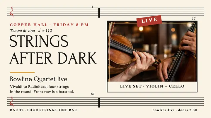 Bowline Quartet bar night thumbnail template