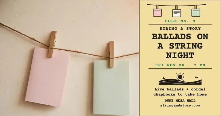 String and Story cordel ballad night post template