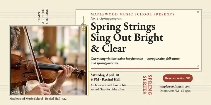 Maplewood spring strings recital score post template