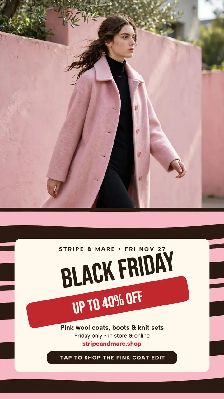Stripe and Mare Black Friday story template