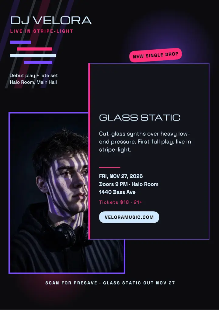 Velora Glass Static single flyer template