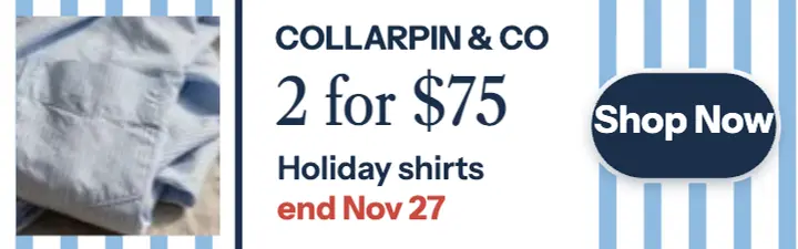 Collarpin holiday shirts striped mobile banner template