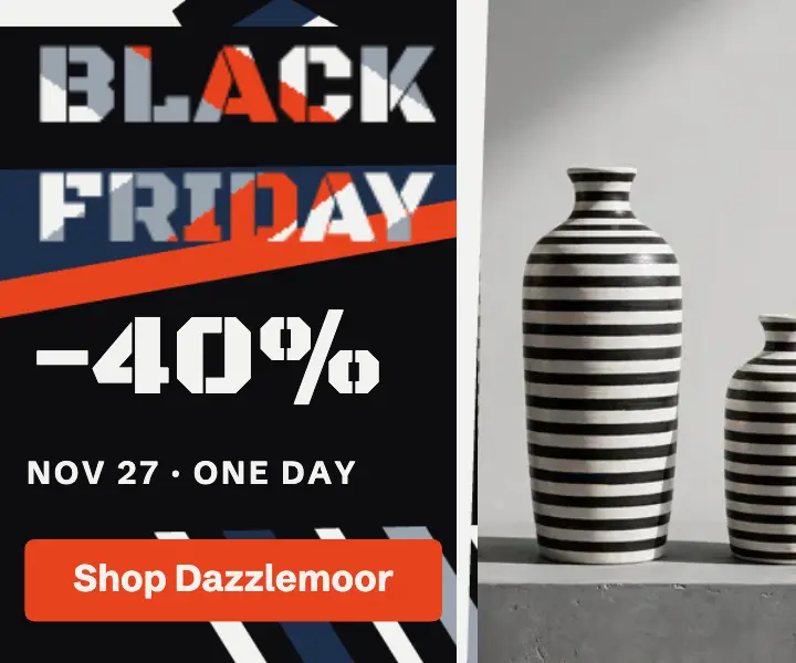 Dazzlemoor Home Black Friday vases ad template