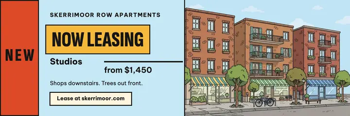 Skerrimoor Row Apartments now leasing studios header template