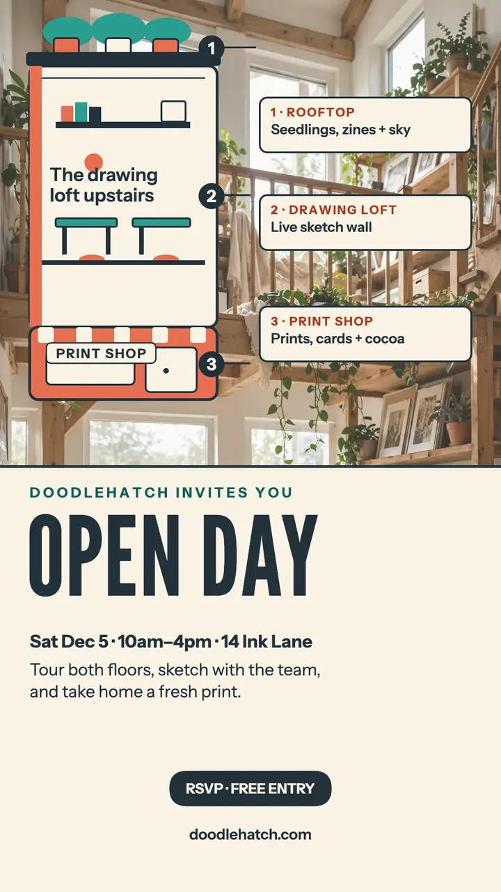 Doodlehatch open day cutaway story template