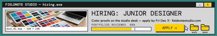 Fieldnote Studio hiring desktop cover template
