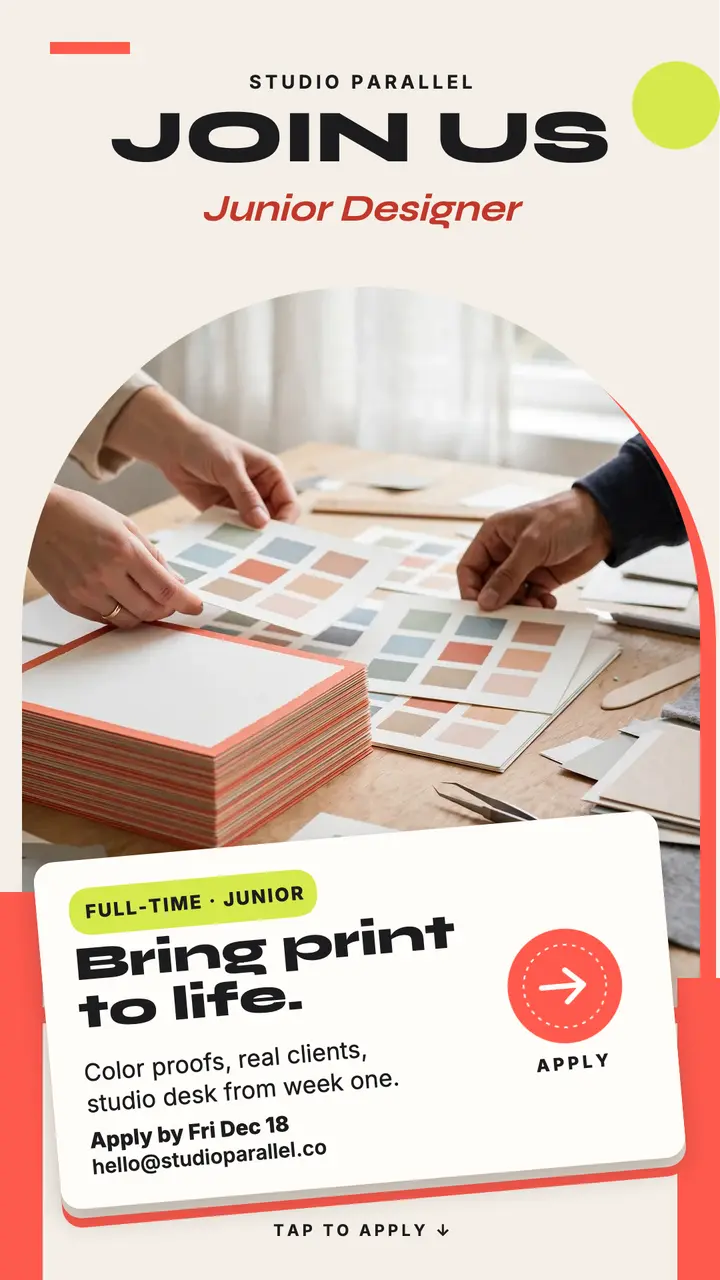 Studio Parallel hiring story template