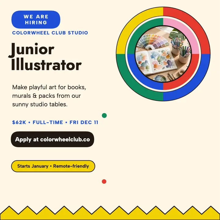 Colorwheel Club junior illustrator discs post template
