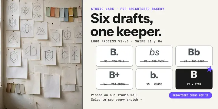 Studio Lark logo versions x post template