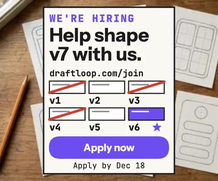 Draftloop junior designer hiring ad template